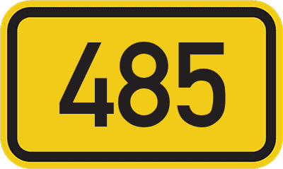Straßenschild Bundesstraße 485