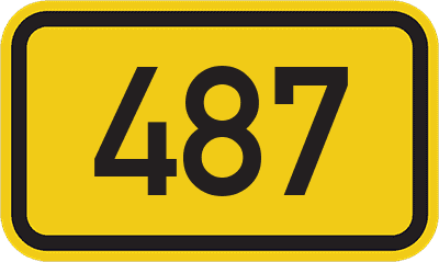 Straßenschild Bundesstraße 487