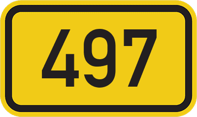 Straßenschild Bundesstraße 497