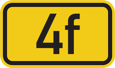 Straßenschild Bundesstraße 4f