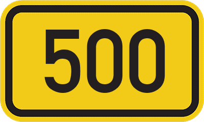Straßenschild Bundesstraße 500