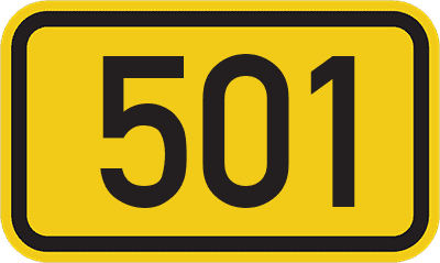 Straßenschild Bundesstraße 501