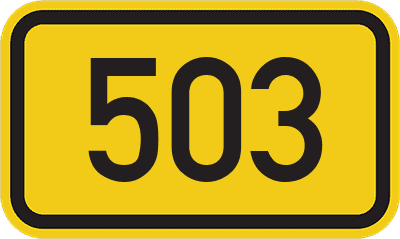 Straßenschild Bundesstraße 503
