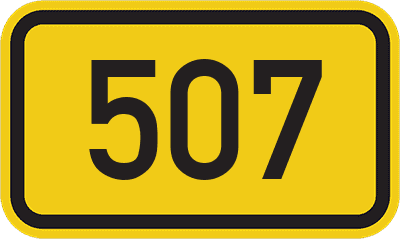 Straßenschild Bundesstraße 507