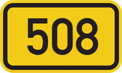 Straßenschild Bundesstraße 508