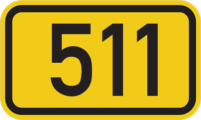 Straßenschild Bundesstraße 511