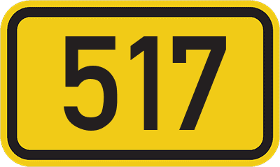 Straßenschild Bundesstraße 517