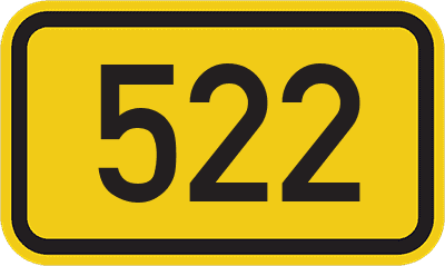 Straßenschild Bundesstraße 522