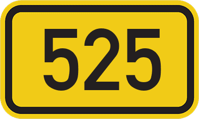 Straßenschild Bundesstraße 525