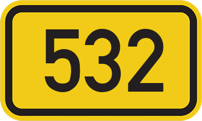 Straßenschild Bundesstraße 532