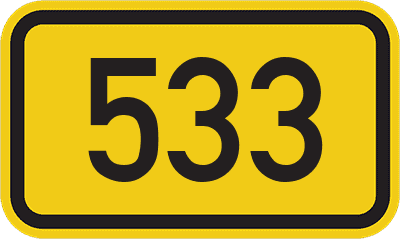 Straßenschild Bundesstraße 533