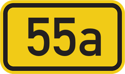 Straßenschild Bundesstraße 55a