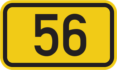 Straßenschild Bundesstraße 56