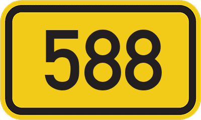 Straßenschild Bundesstraße 588