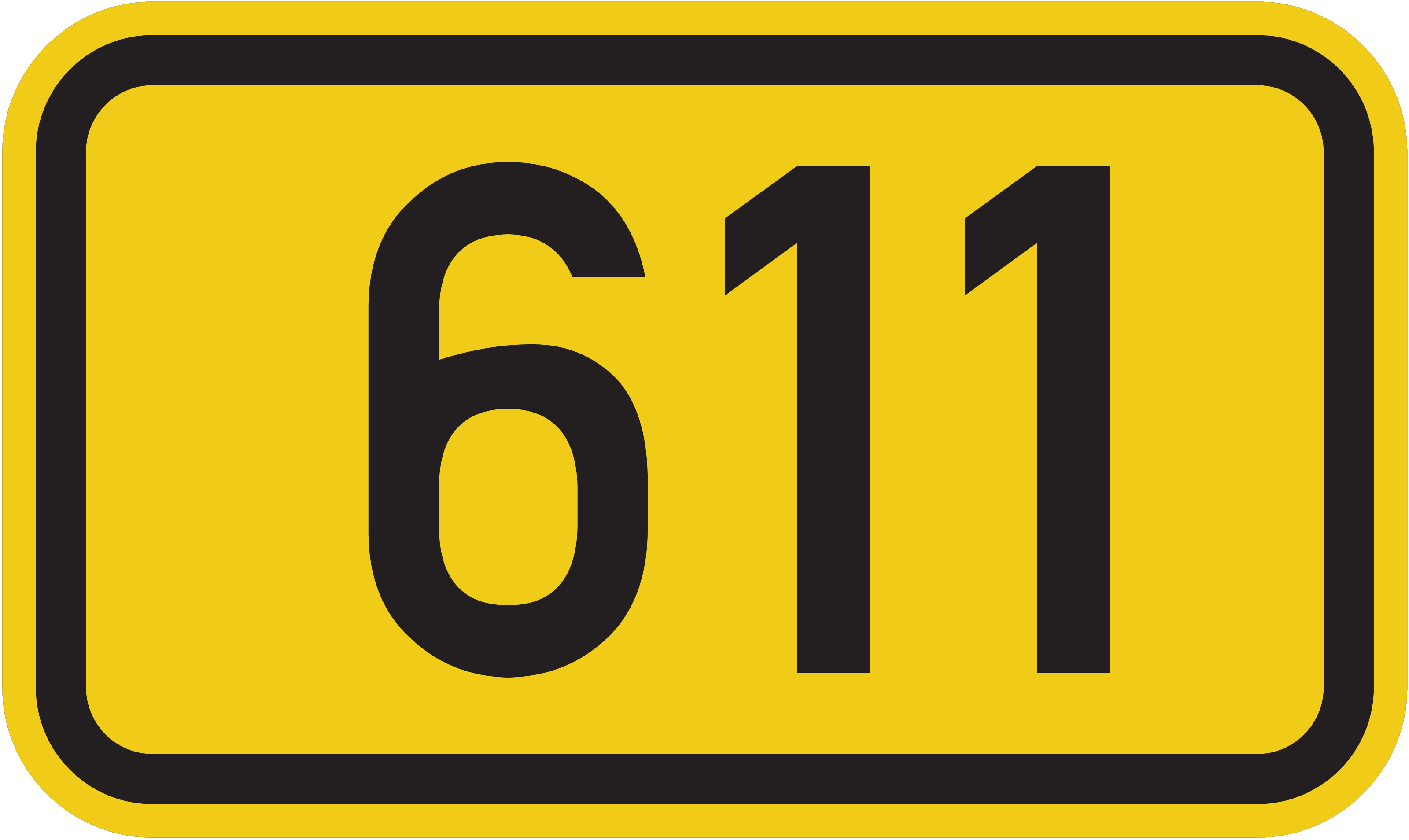 Straßenschild Bundesstraße 611