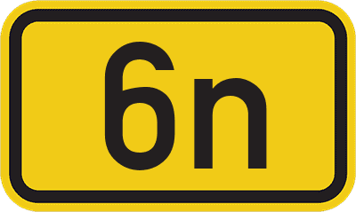 Straßenschild Bundesstraße 6n