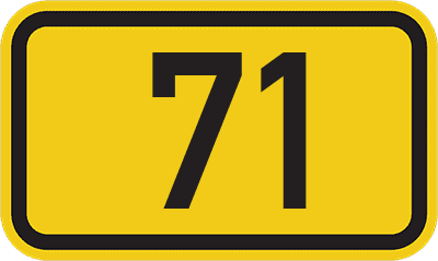Straßenschild Bundesstraße 71