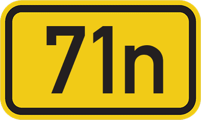 Straßenschild Bundesstraße 71n