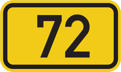 Straßenschild Bundesstraße 72