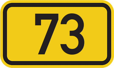 Straßenschild Bundesstraße 73