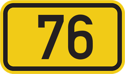Straßenschild Bundesstraße 76