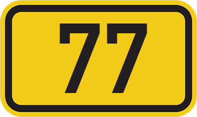 Straßenschild Bundesstraße 77