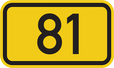 Straßenschild Bundesstraße 81
