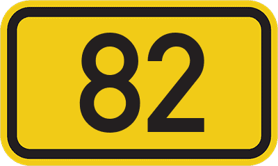 Straßenschild Bundesstraße 82