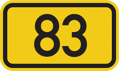 Straßenschild Bundesstraße 83
