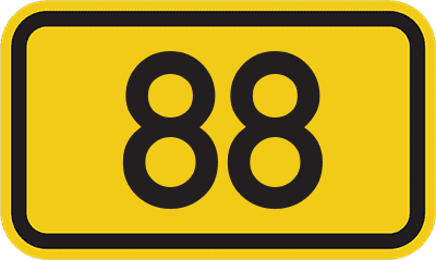 Straßenschild Bundesstraße 88