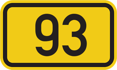 Straßenschild Bundesstraße 93