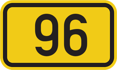 Straßenschild Bundesstraße 96