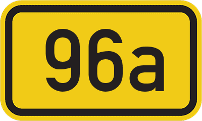 Straßenschild Bundesstraße 96a