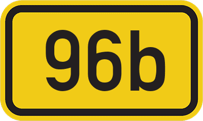 Straßenschild Bundesstraße 96b