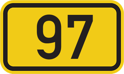 Straßenschild Bundesstraße 97
