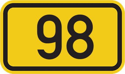 Straßenschild Bundesstraße 98