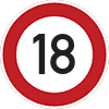Verkehrsschild 18. Geburtstag