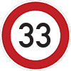 Verkehrszeichen zum 33. Geburtstag