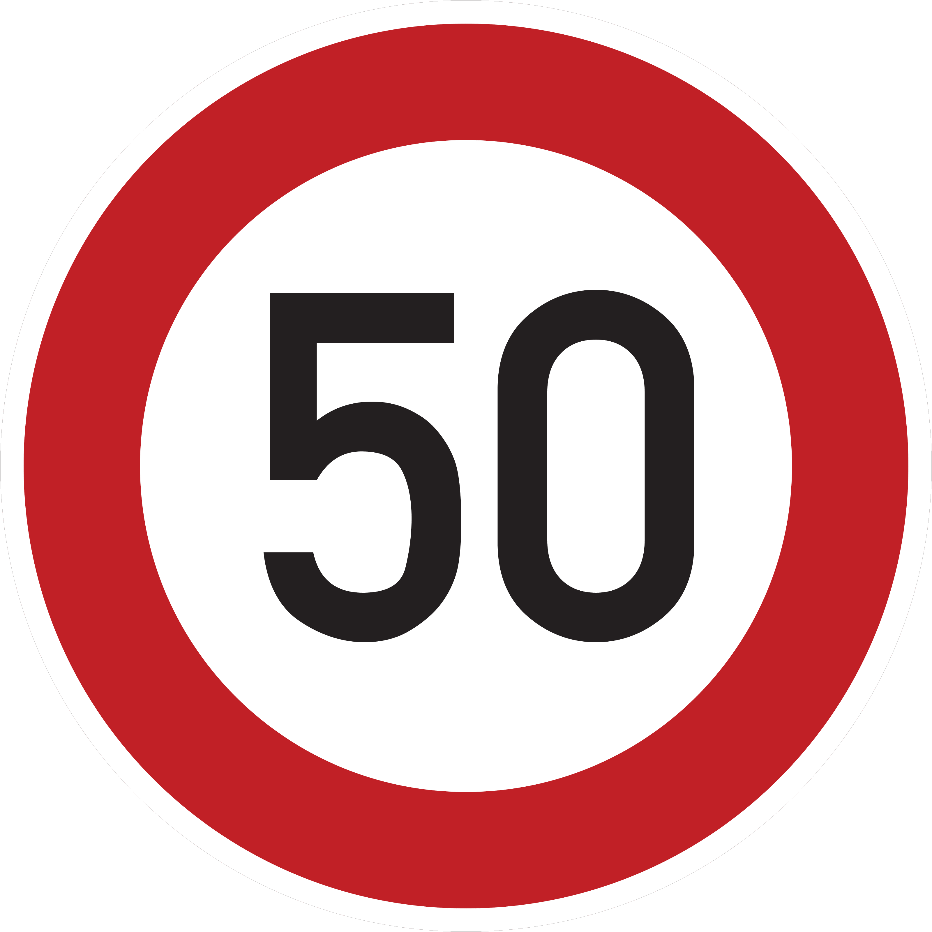50 km/h Geschwindigkeitsbeschränkung
