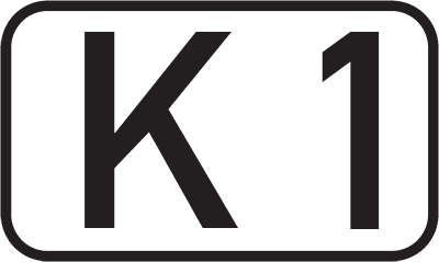 Straßenschild Kreisstraße K 1