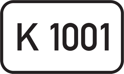 Straßenschild Kreisstraße K 1001