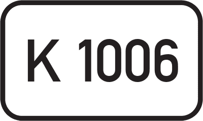 Straßenschild Kreisstraße K 1006