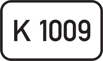 Straßenschild Kreisstraße K 1009