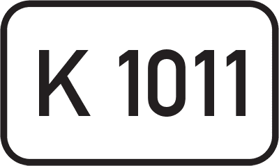 Straßenschild Kreisstraße K 1011