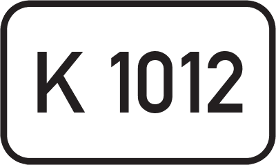 Straßenschild Kreisstraße K 1012