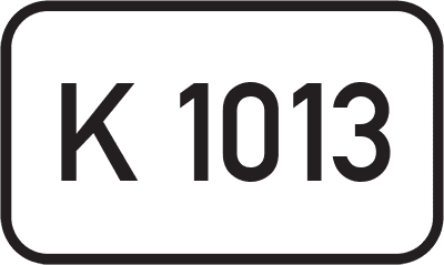 Straßenschild Kreisstraße K 1013