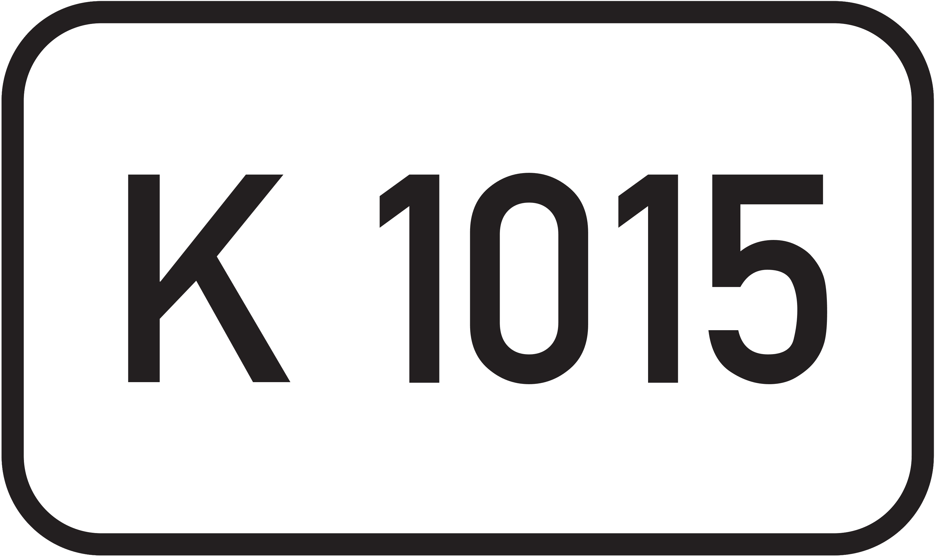 Straßenschild Kreisstraße K 1015