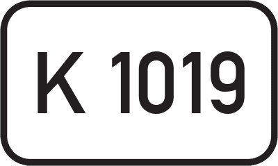 Straßenschild Kreisstraße K 1019