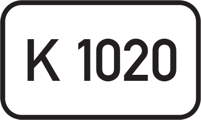 Straßenschild Kreisstraße K 1020