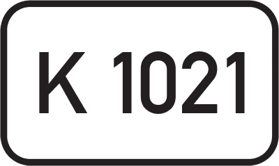 Straßenschild Kreisstraße K 1021